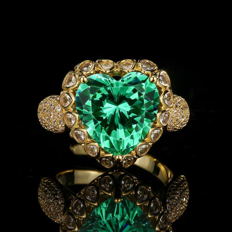 

Аксессуары Набор украшений Серьги Кольцо Ожерелье Пара Зеленый Набор сокровищ Позолота 18К Женщины