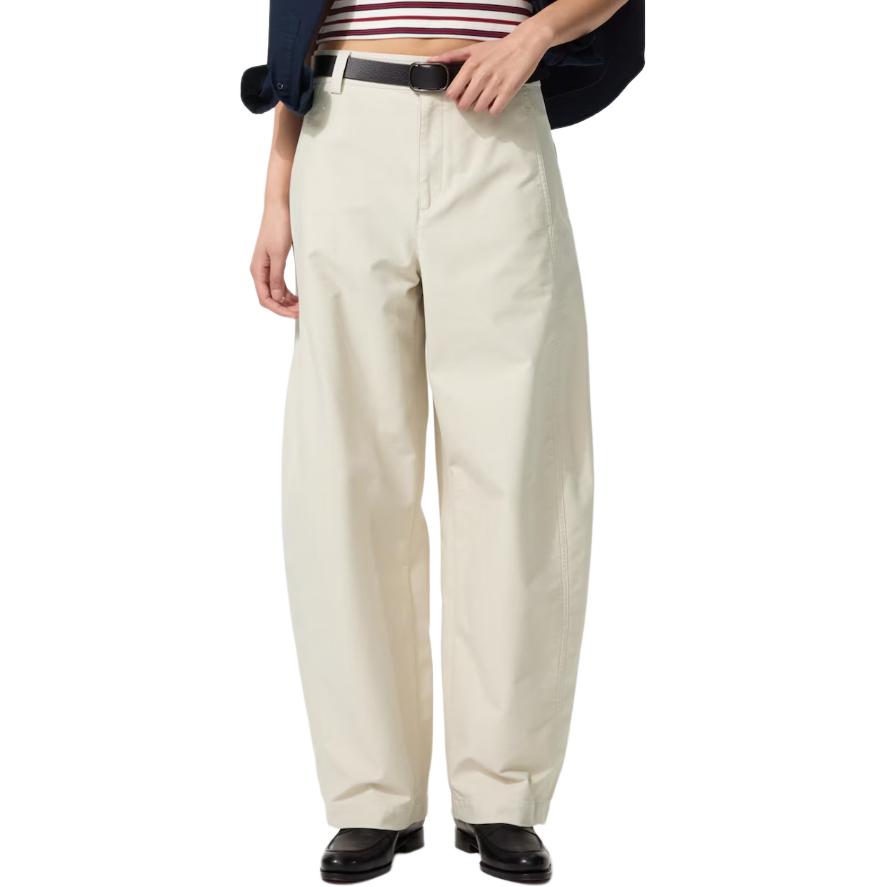 UNIQLO Solid Color Tapered Wide Leg