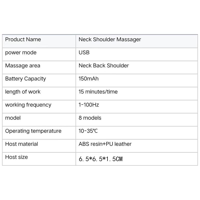 8 Mode LCD Display EMS Neck Stretcher Electric Massager Patch Pulse Muscle Stimulator Portable Relief Pain mini massager