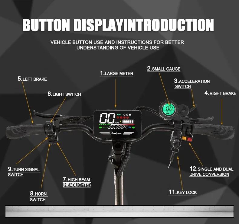 ARWIBON GT08 Electric Scooter For Adult 5600W Motor 60V 27AH E-Scooter 11 Inch Vacuum Off-Road Tires Off-Road Escooter
