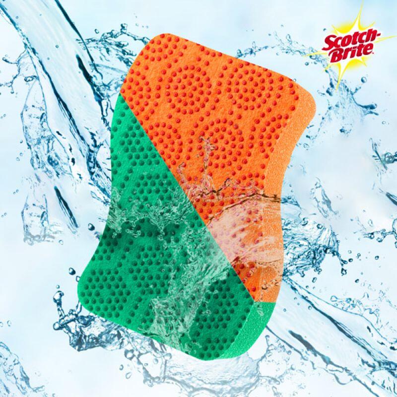 

Антибактериальные кухонные губки 3M Scotch-Brite с точечной поверхностью (1 упаковка, 3 штуки) Zero Scratch Dot Scrubber 1 pack