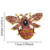 Baroque Rhinestone Bee Design Women's Brooch Simulated Insect Pins Suit Coat Accessories Party Holiday Couple Gift