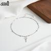Effie Queen Fashion Cute Key Ankle For Women Solid 925 Sterling Silver Simple Link Chain Ankle Ethnic Summer Fine Jewelry SA102