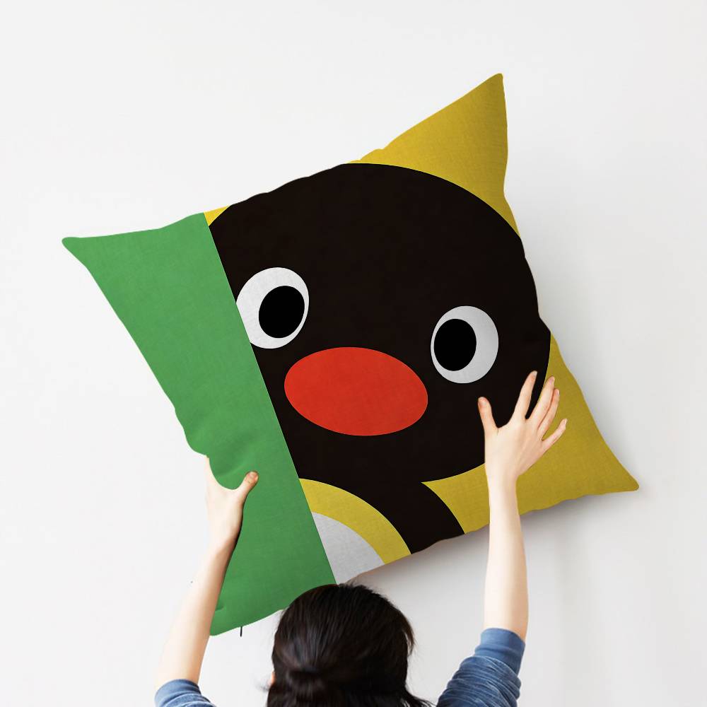 Pingu Cartoon Pingu Pillow Anime Pillow Sofa Bed Head Pillow Cover Cushion Cover 45X45 Cm Fashion