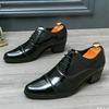 Fashion Cuban Lace Up Mirror Patent Leather Height Increasing Shoes For Men  Formal Wedding Prom Homecoming Footwear