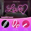 Love Heart Dimmable Neon Sign for Wall Decor, Kids Room, Wedding & Party, Gift for Valentine‘s Day, Girlfriend, Birthday
