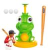 1 Set Cartoon Dinosaur Kids Baseball Trainer with 3 Balls Batting Practice Toys  Children's Toy