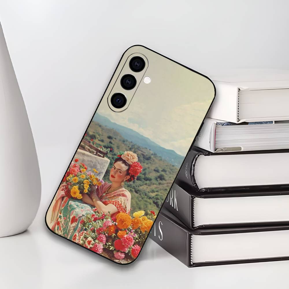 

Art Frida Kahlo Phone Case For Samsung Galaxy A73,A72,A71,A70,A53,A52,A51,Soft Silicone Black Cover Samsung a42 5g