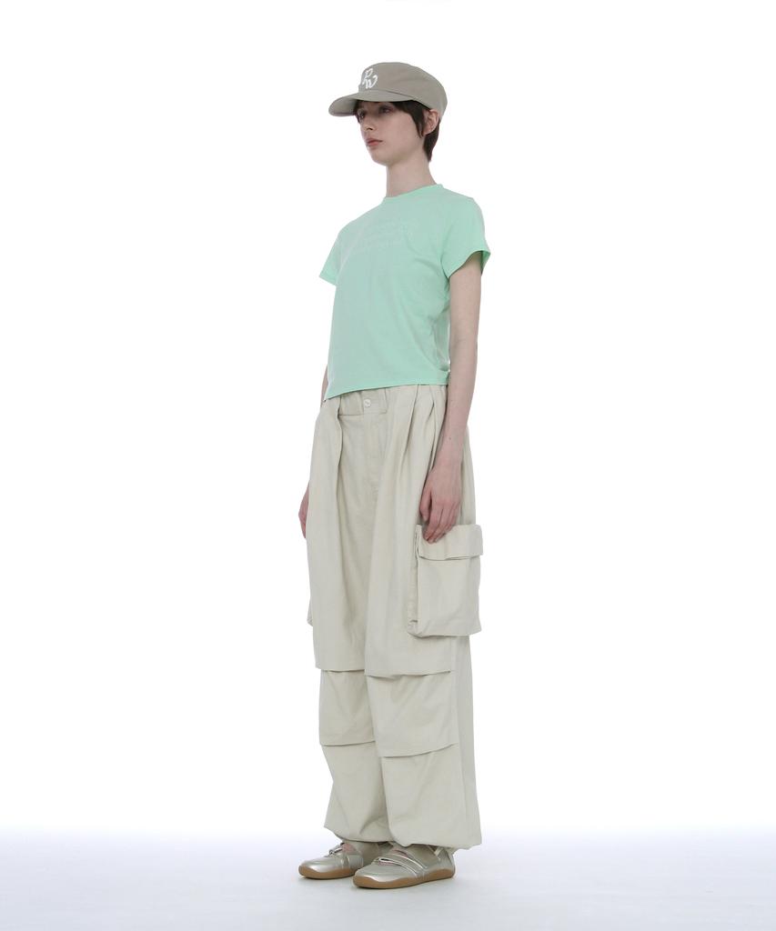 PARTIMENTO WOMEN Dbr Printed Short Sleeve Tee_Mint