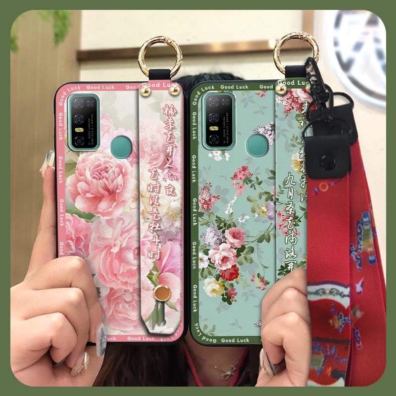 Lanyard Chinese style Phone Case For Doogee N30 Anti-dust Elderly lady Wrist Strap Phone Holder Protective Wristband