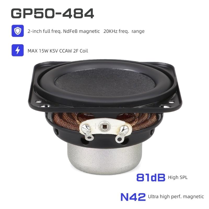 50mm 2Inch Neodymium Magnetic Speaker 4Ohm 10W Double Magnetic 18Cored For Hifi Auditory Systems
