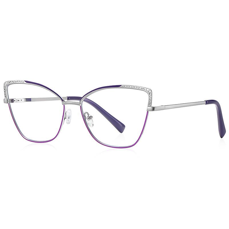 

Latest Cat-eye Color-block Anti-blue Lightweight Eyeglasses Durable Elegant And Stylish With A Sleek Designer 99006