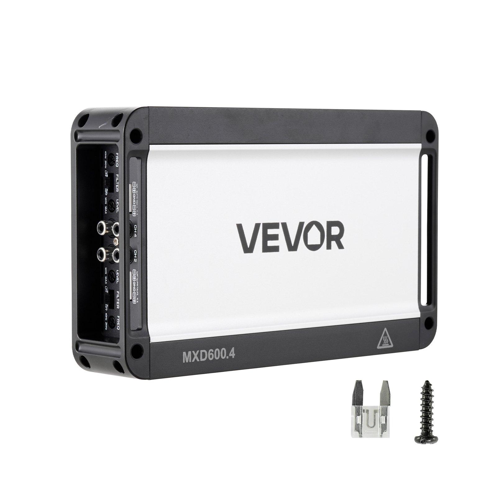 VEVOR Car Audio Amplifier, 4-Channel Bridgeable