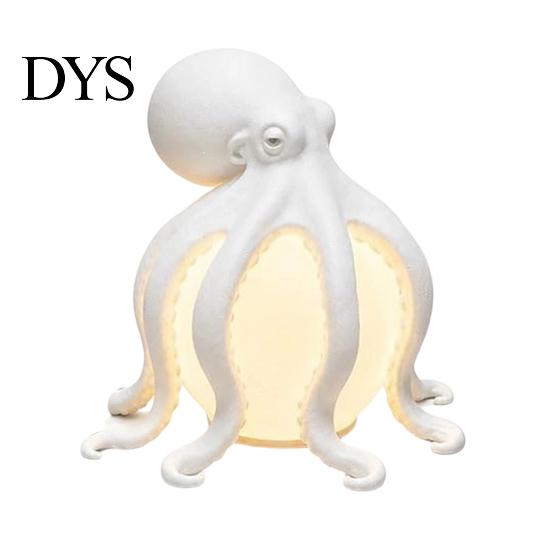 Holiday Housewarming Present 3D Printed Octopus Ocean Table Lamp, Artistic Tentacle Sculpture Decor, Warm Glow Unique Lighting Coastal Nautical Accent