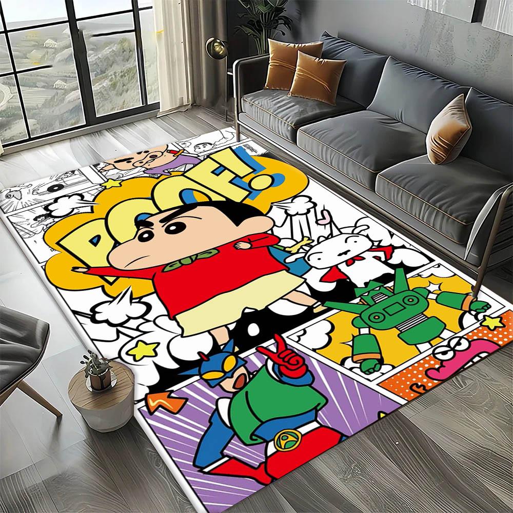 C-Crayon Shin-Chan Cute Cartoon 3D Carpet Rug Art for Room Decor Home Kitchen KidsDoor Gift Kids Area Rug Non-slip Floor Mat