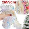 Colorful Strips Christmas Decorations Strip Tinsel Tassel Garland Ornaments  for Staircase Decor