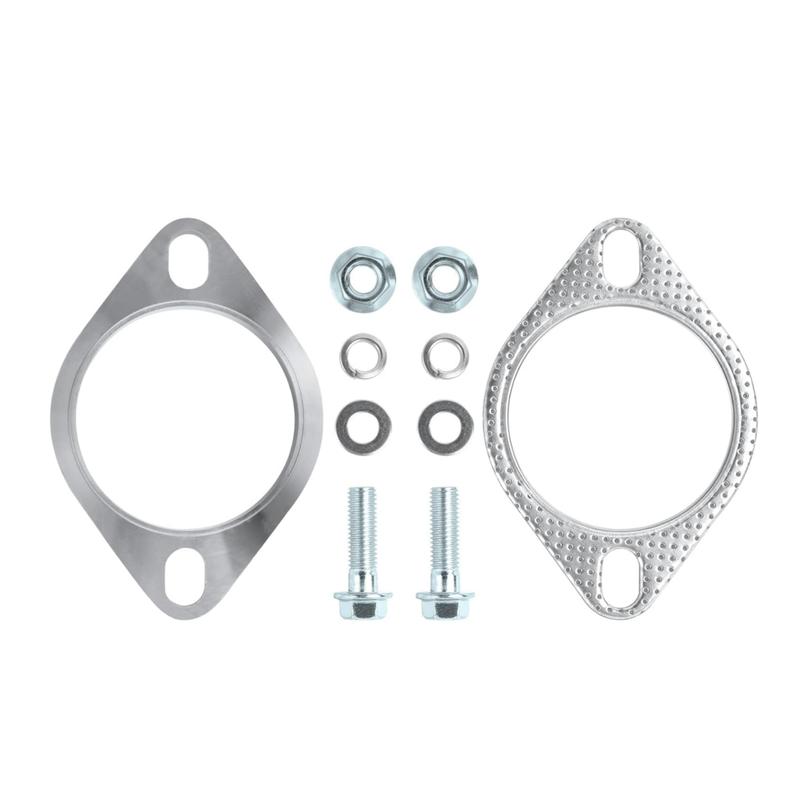 2 Bolt 304 Stainless Steel Exhaust Flange Connection Kit 51mm 63mm76mm Exhaust Flange & Gasket Connection Set with Bolts