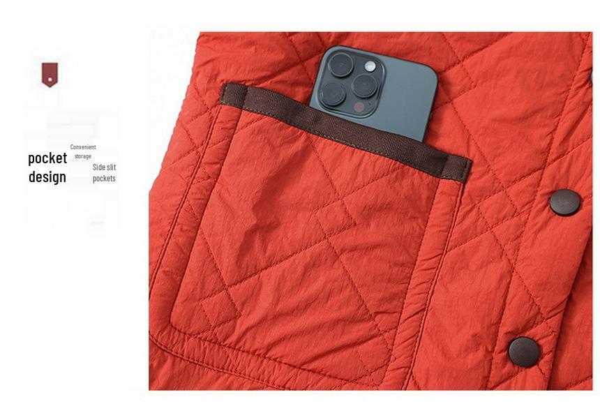Elegant Hooded Cotton Jacket for Moms - Thick, Fashionable Fall & Winter Outerwear for Middle-Aged and Elderly