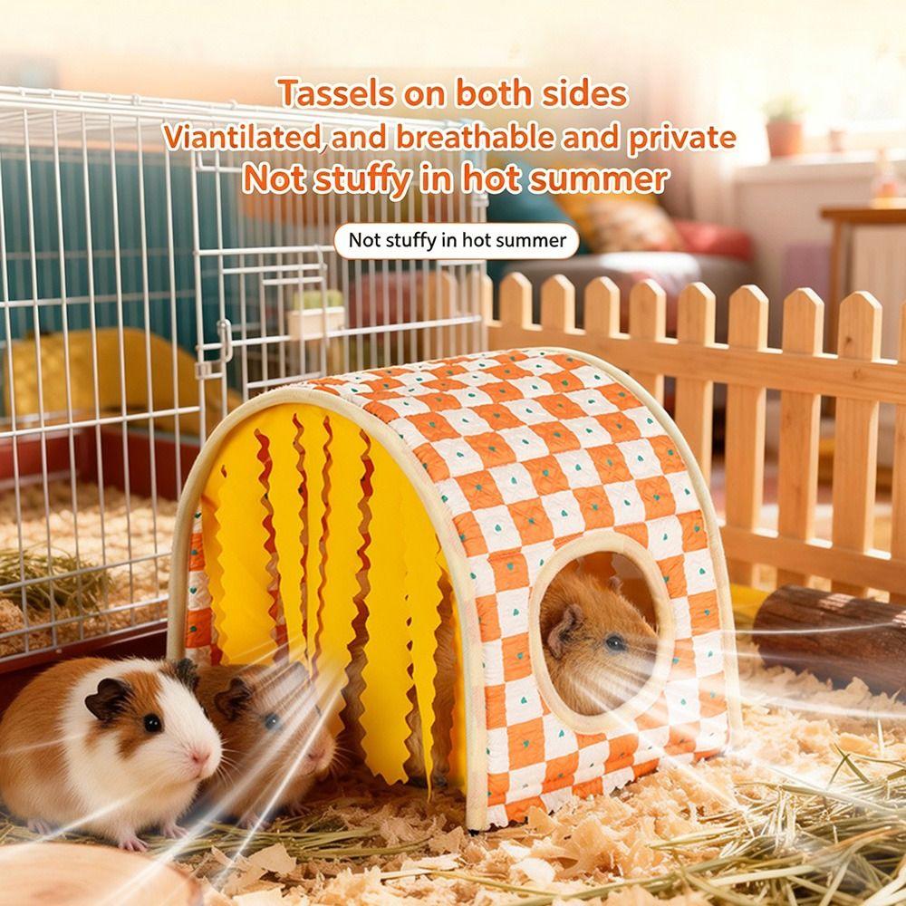 Breathable Hamster Shelter Summer Rabbit House Durable Guinea Pig Tunnel  Summer Nest