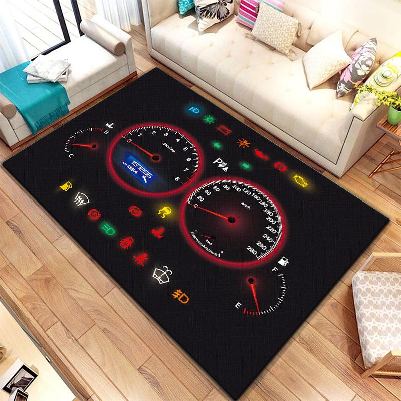 Car Dashboard Motorcycle HD Printed Polyester Area Rug Yoga Mat Carpet for Living Dining Dorm Room Bedroom Home Decor Alfombra