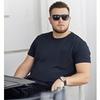 Plus Size Shirts for Men Plus Size Crew Neck Cotton Short Sleeve Summer T Shirts Casual Pocket Solid Color Tee M-6XL