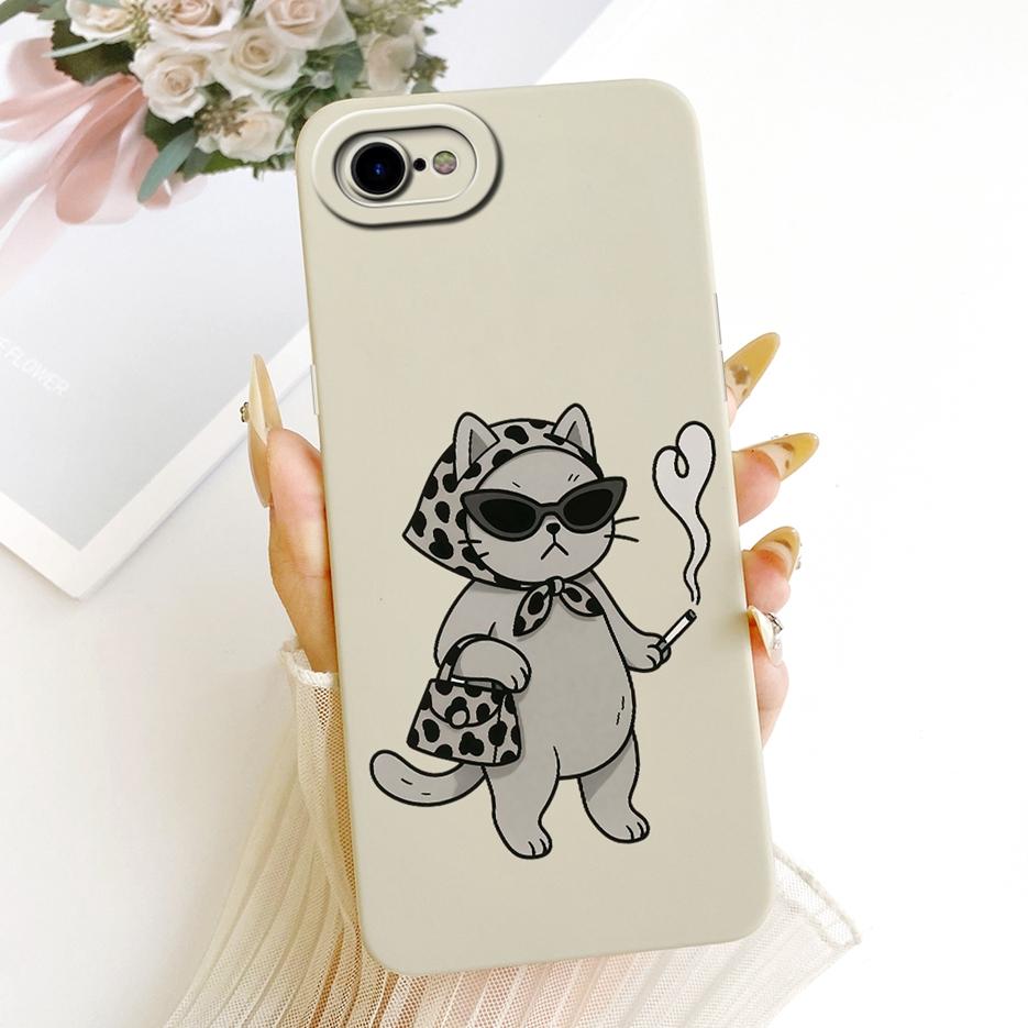 For Apple iPhone SE 2020 Case iPhoneSE 2022 Luxury Flowers Cartoon Painted Cover Soft Silicone Case For iPhone SE 2022 2020 Bags