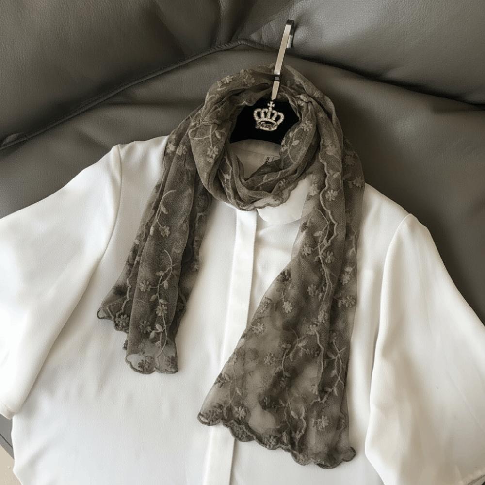 Vielseitiger Damen-Spitzenschal Langer Nackenschutzschal Elegantes Damen-Kopftuch