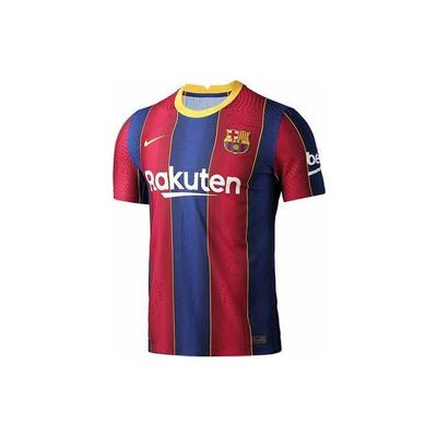 Nike Lionel Messi FC Barcelona Champions League Jugend Heim Gestreift Buchstabendruck Rundhals Kurzarm T-Shirt Herren T-Shirt Rot CD4185-455