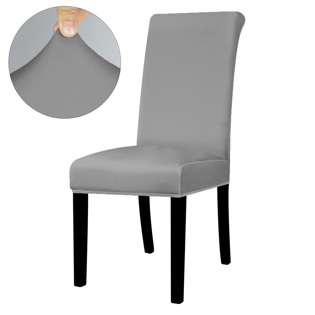 Elastic Solid Color Adjustable Chair Cover Spandex Stretch Slipcovers Chair Seat Covers Kitchen Dining Room Wedding Banquet Home