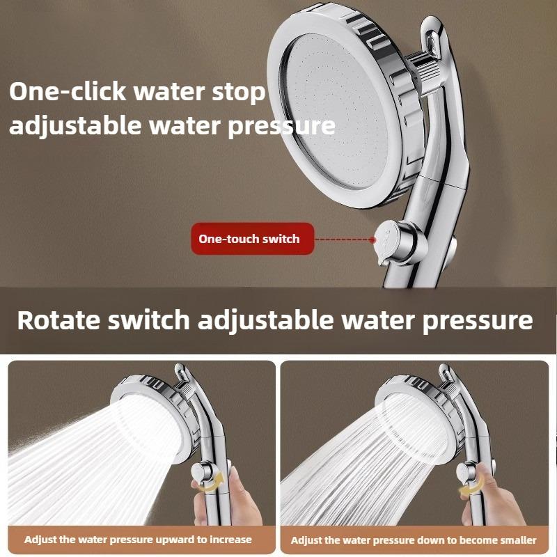 Högtrycksduschhuvud med filter Handhållet Vattenbesparande Spridare för Badrum Spa Massage Tillbehör Avtagbart Munstycke Dusch