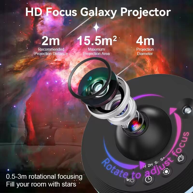LED Galaxy Projector 13 in 1 Ultra Clear Galaxy Projector 360° Rotary Night Light for Bedroom Christmas Party Decoration Gifts