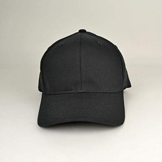 FLEXFIT Flexfit Twill Keps Hatt för Män och Kvinnor Djup Djup (Svart/Svart)