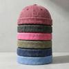 Hot Women Men Solid Cotton Cap Hat Fashion Denim Docker Cap Street Brimless Hat Spring Summer Retro Adjustable Docker Sailor Cap
