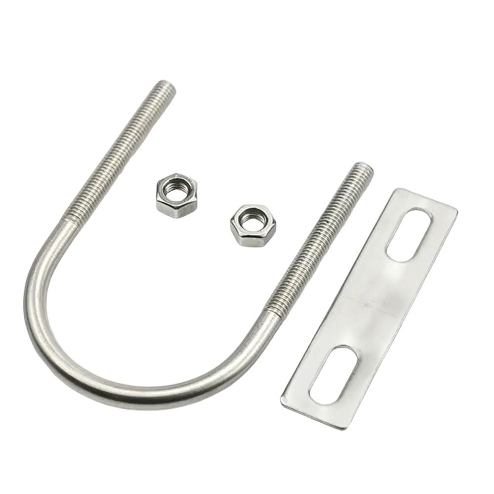1Set Screws M6 Round Tube Clamp 304 Stainless Steel Right Angle U-bolt Round Bolt  for Round Tube