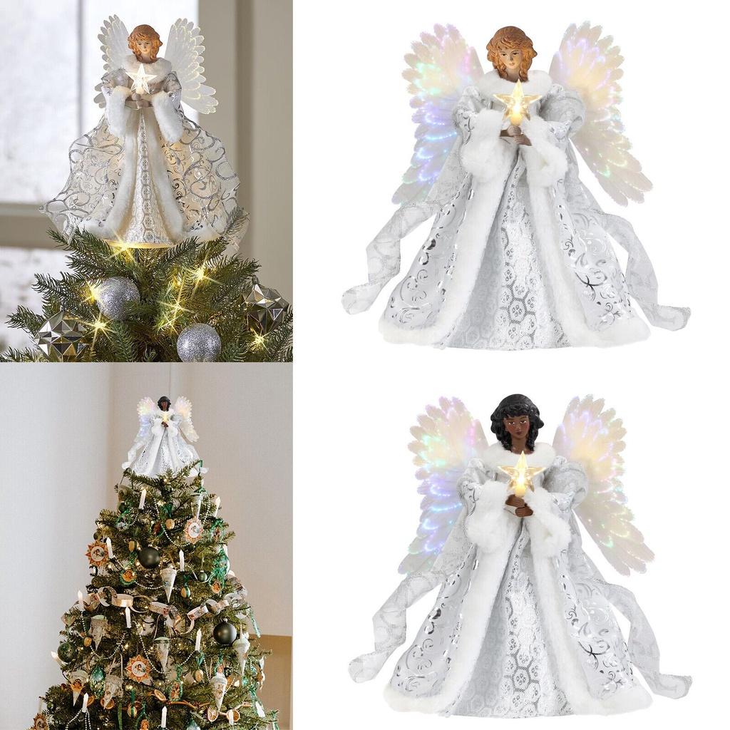 Led 98in Angel Christmas Tree Topper Fairy Festive Xmas Tree Top Gift Ornament