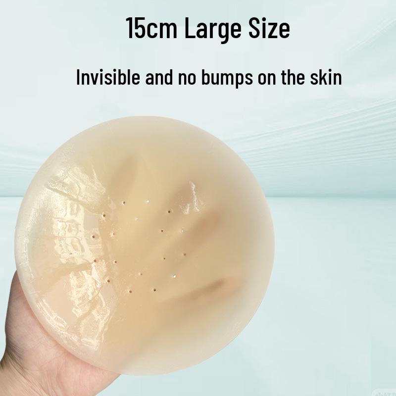 15cm Breathable Invisible Nipple Covers for Large Breasts - Seamless, Thin Silicone Pasties