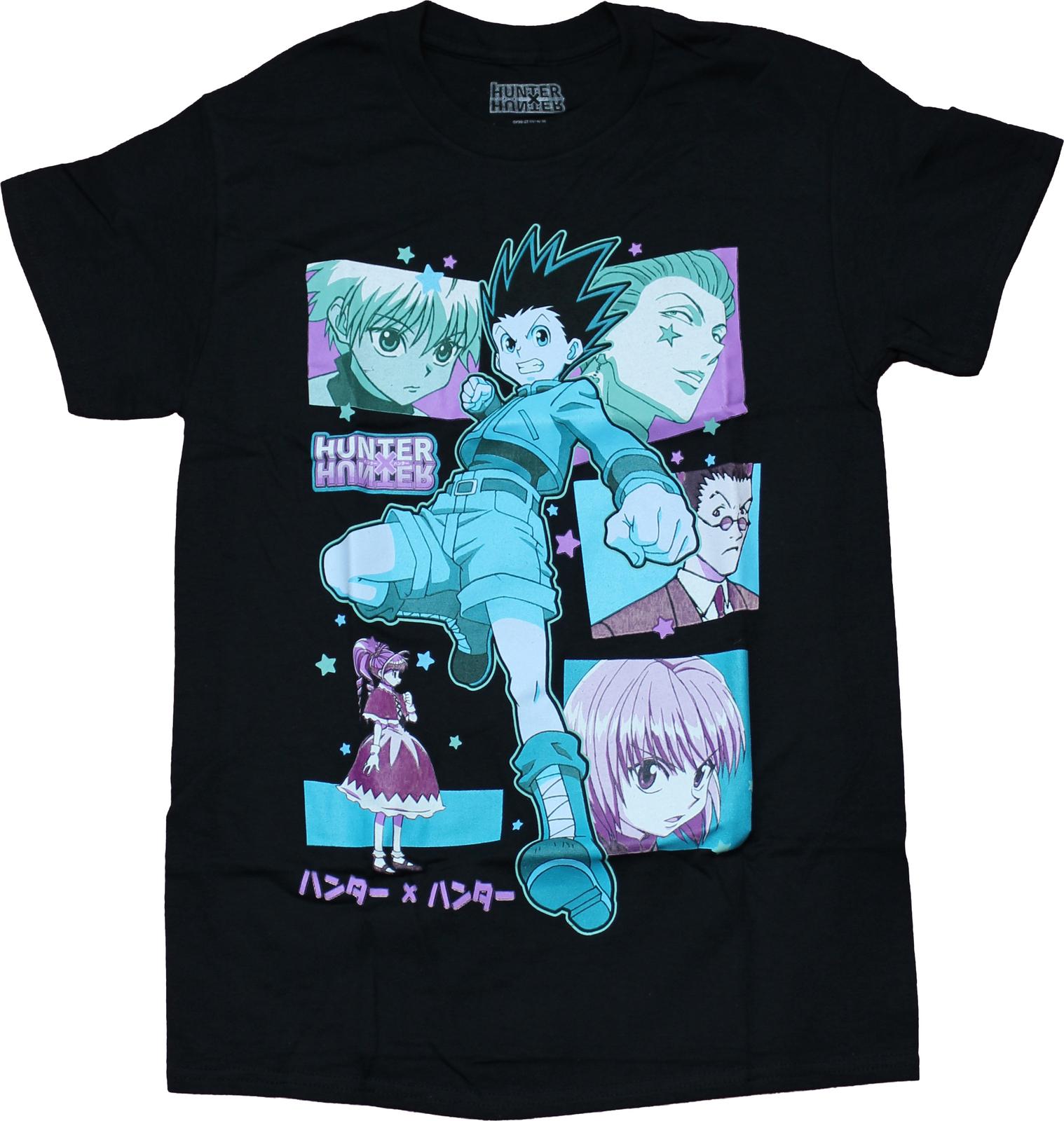 Hunter X Hunter New Adult T-shirt Aqua Character Collage XXL