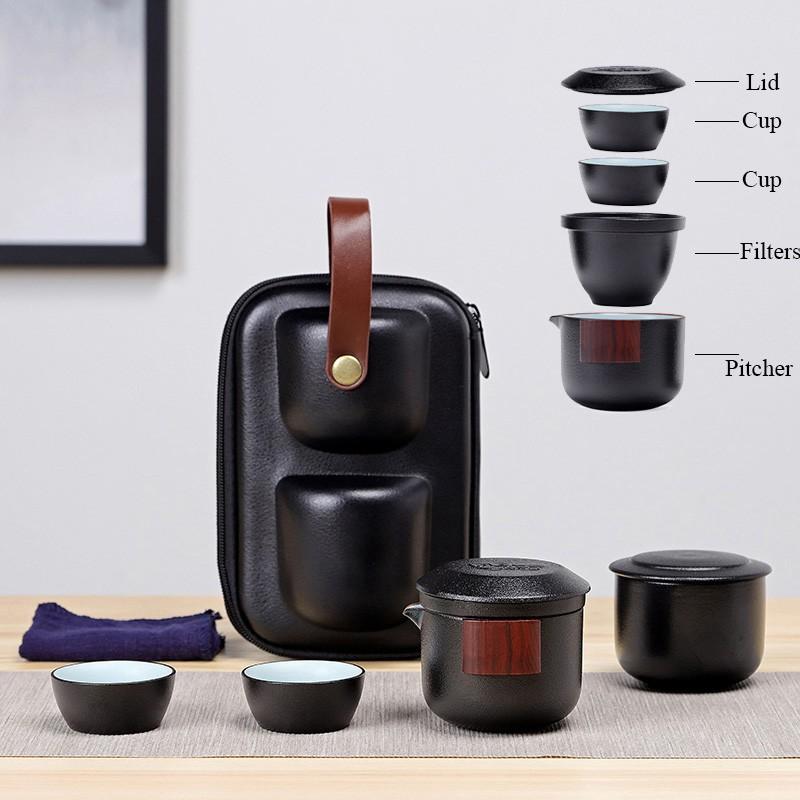 Keramik Tee-Set Tragbar Ein Topf Zwei Tassen Schnelle Teetasse