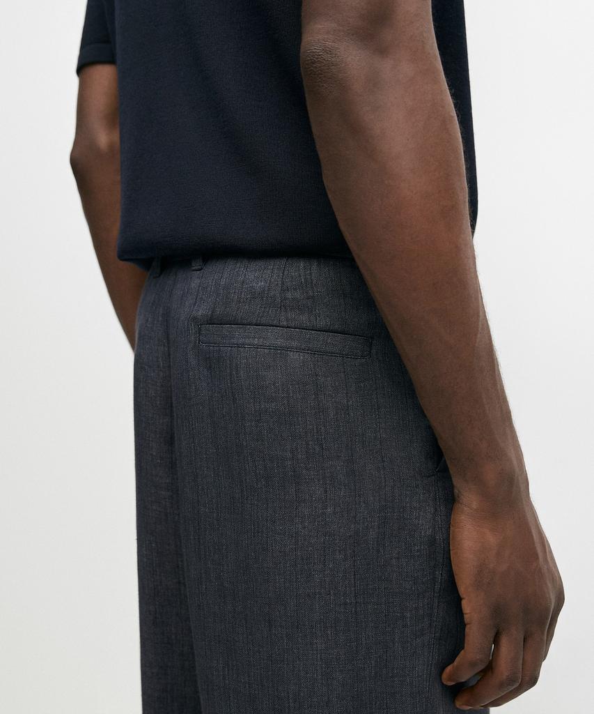 Masimodutti 100% Linen Striped Pants