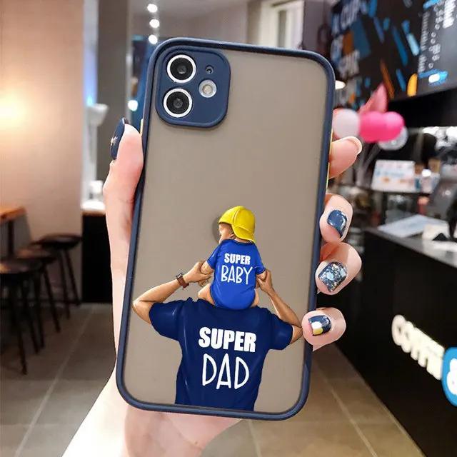 Super Mom Dad Gril Boy Child Phone Case For iPhone 17 16 15 14 13 12 11 Pro Max Mini 7 8 Plus SE Shockproof Matte Cover Fundas