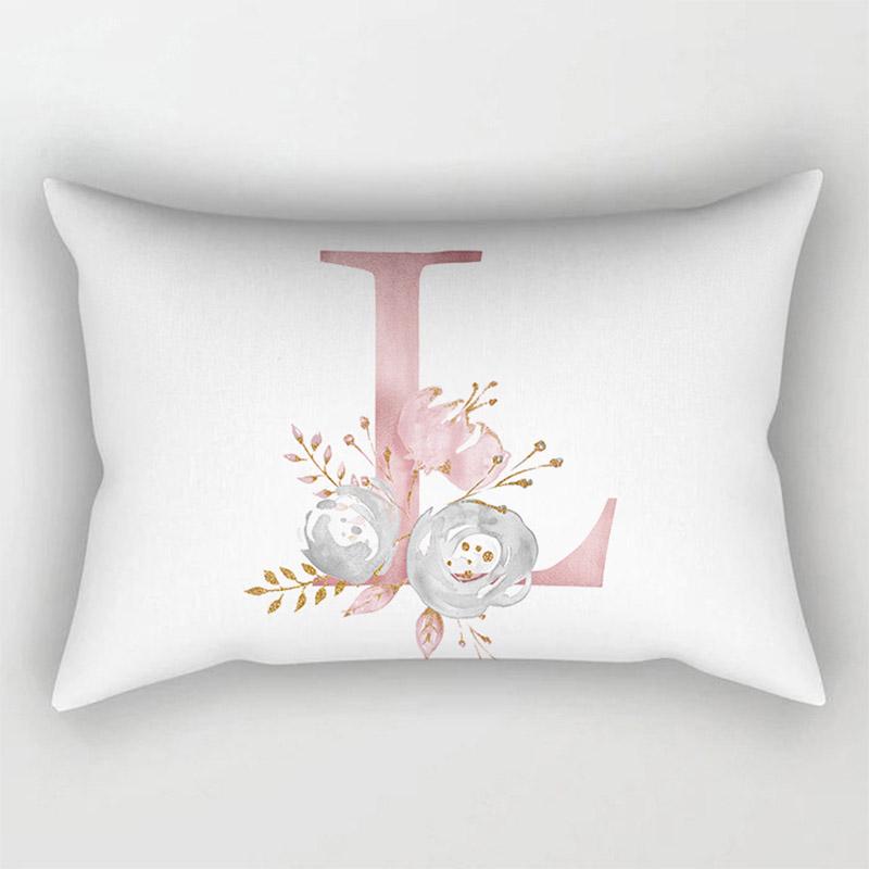 Fashion 26 Letter Pillow Case Pillow cover English Alphabet Pillow Case Home Decoration Pillow Case Flowers Pillow Case Fashion Pillow cover
