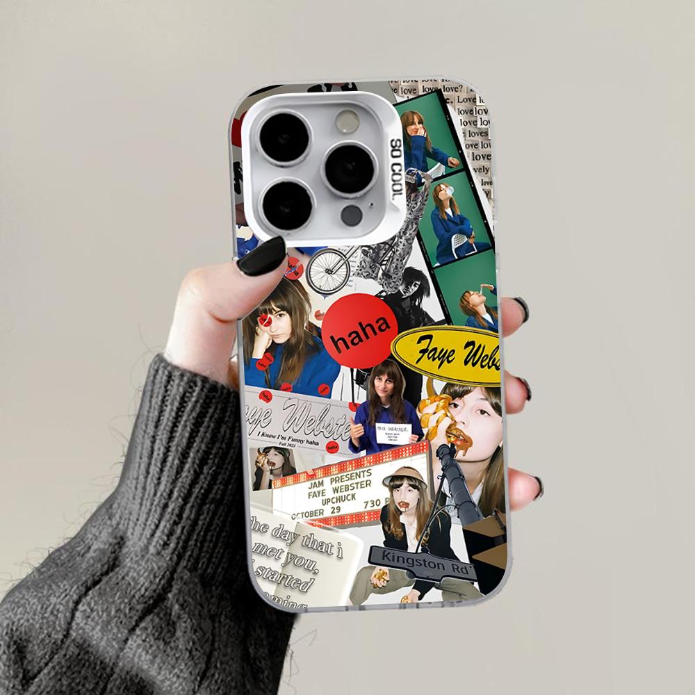 Faye W-Webster Singer Phone Case For iPhone 16,15,14,13,12,11,Pro,Max,Plus,Mini,XS,SE Anti Fall Gray White Matte Hard Bumper