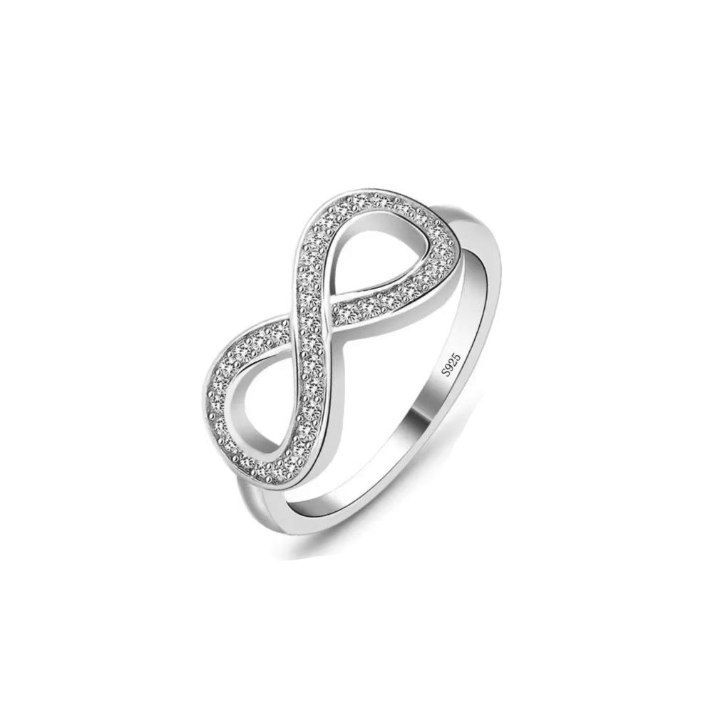 European New 925 Silver Size 6, 7, 8, 9 Heart-Shaped Flower Shaped Ring Suitable for Wedding Parties Women's Exquisite Luxury