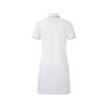 Emporio Armani Ss24 Solid Logo Plaque Polo Collar Short Sleeve Dress Women Dresses White 3DTA56-TJ9DZ-1100