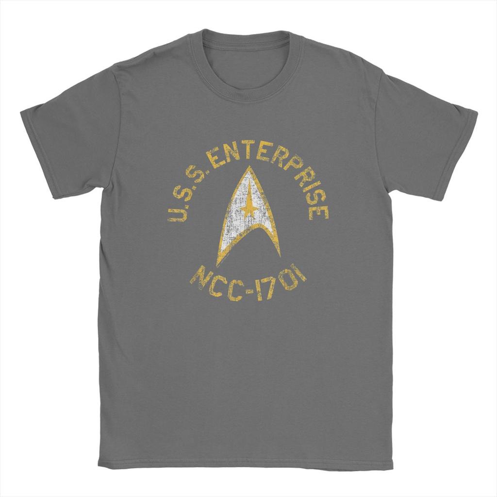 Men Stars Treks Collegiate T Shirt Movie Tv Series Pure Cotton Clothing Casual Short Sleeve Crewneck Tees New Arrival T-Shirt