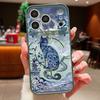 Blue Ink Cat Magnetic Phone Case For iPhone 17 Pro Max 16 15 14 13 Pro Max For Magsafe Wireless Charge Matte Hard PC Back Cover