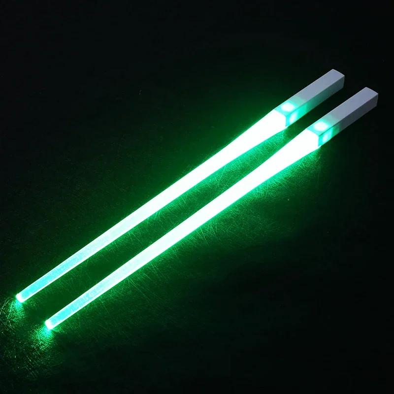 1Pair LED Luminous Chopsticks Light Up Dinning Party Tableware Multicolor Kitchen Accessories Led Stick Kitchenware Idea Product