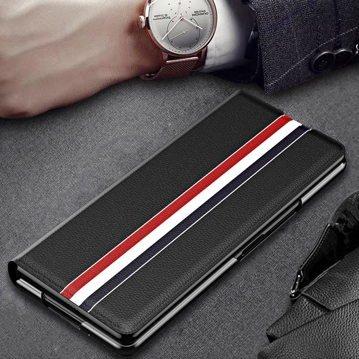 

for Samsung Z Fold 7 6 5 4 3 fold7 fold4 fold3 fold6 Protective Leather Case for Samsung Galaxy Z Fold 5 5G Fold5 Phone Cover for Samsung Z Fold 4 чорний