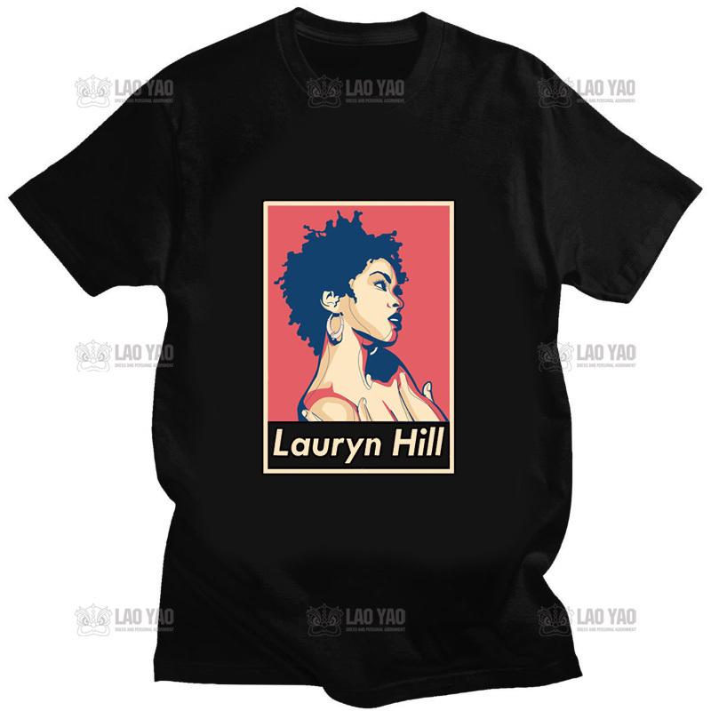 Lauryn Hill Fugees Print Tshirt Novelty Casual Unisex Unisex T Shirt O-neck Hip-hop Unisex Short-sleev Street Fashion Tee Cool Tops Unisex