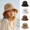 Hollow Crochet Bucket Hat Letter Embroidery Crochet Hat Vintage Fishing Hat  For Women